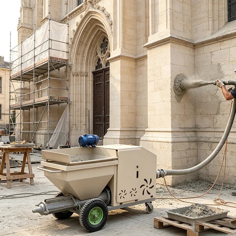 Mortar Spray Machine Multi Material Cement Gypsum Render Stucco Wall Plaster Sprayer