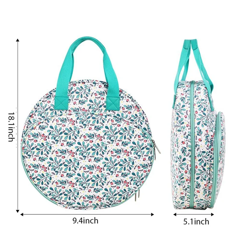 حقيبة أدوات تطريز أكسفورد متعددة الطبقات من ABQR مع جيوب بسحاب وخيوط تنظيم وتخزين مستلزمات الحرف اليدوية