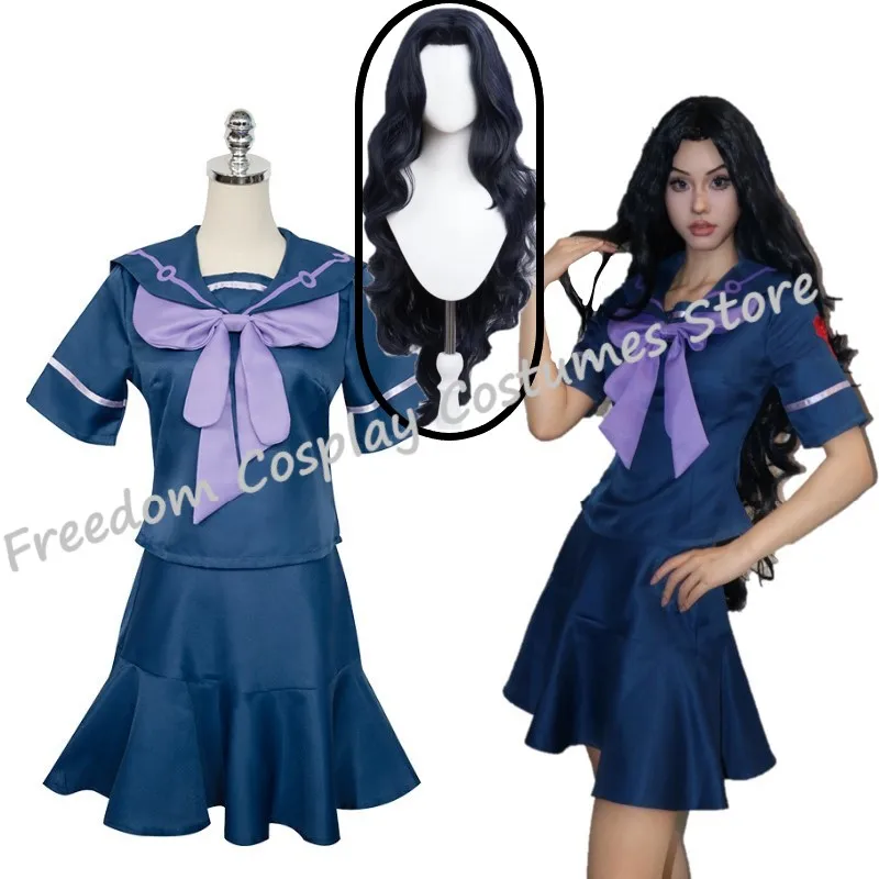 

Anime JoJo's Bizarre Adventure Yamagishi Yukako Cosplay Costume wig Women JK Uniform Skirt Shirt Accessories Cosplay Costume