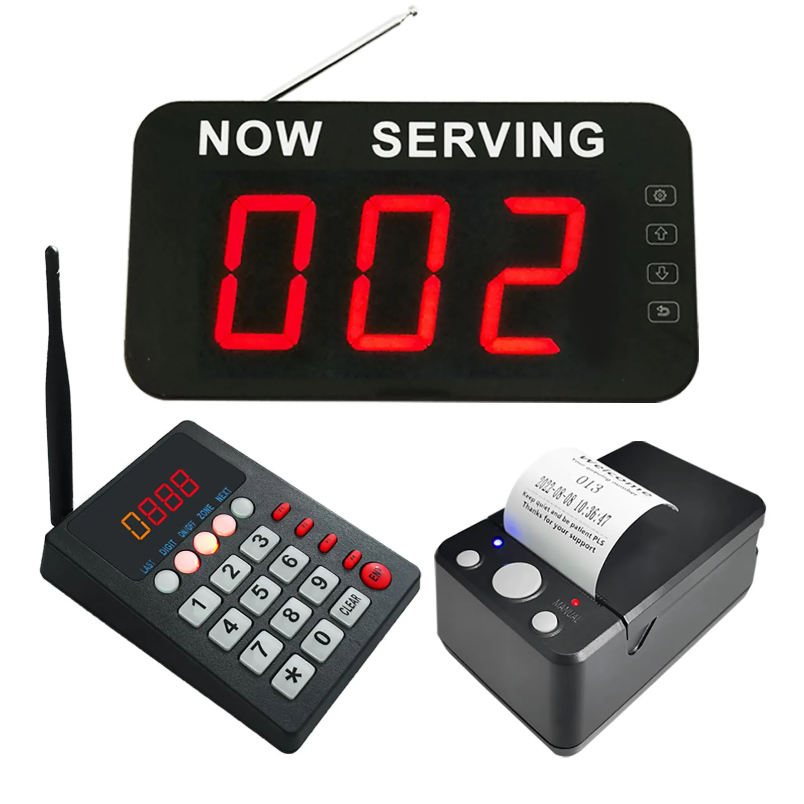 Wireless Calling System Restaurant Pager System Take A Number Display Number Calling System Queue Management 3-Digit Display