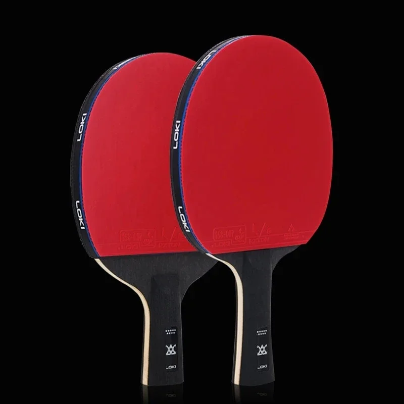 9 Star Table Tennis Racket Professional 5+2 Carbon Ping Pong Paddle 6/7/8/9 Star Ultra Offensive with Sticky Rubbers Hookah