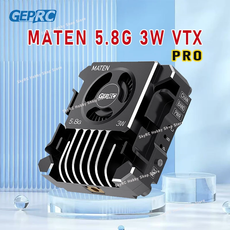 

GEPRC MATEN 5.8G 3W VTX Pro - 80CH 7 - 36V 3000mW IRC Tramp FPV RC-передатчик
