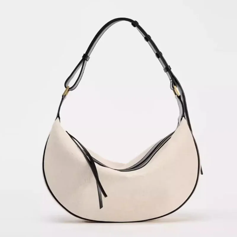 

Large Capacity Dumpling BagNew Canvas Bag Premium Commuting Shoulder Bag Crossbody Bag