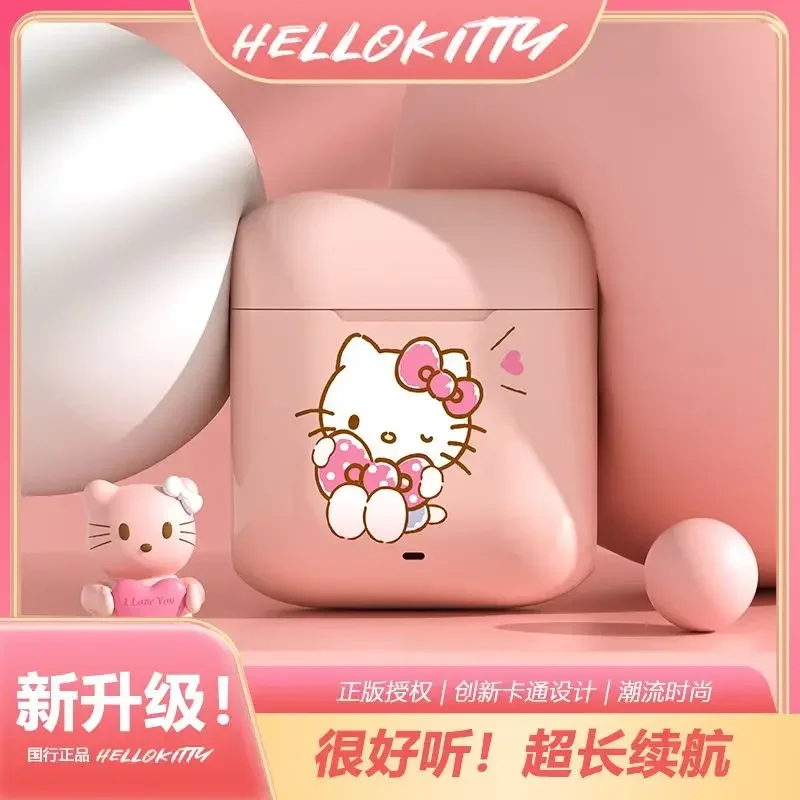 New Hello Kitty family Cinnamoroll cute kawaii girls high quality noise reduction wireless semi-in-ear Bluetooth headphones