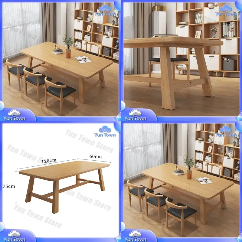 Nordic All Solid Wood Desk for Home Office Living Room Bedroom Study Table Long Workbench Computer Desk Simple Modern Large