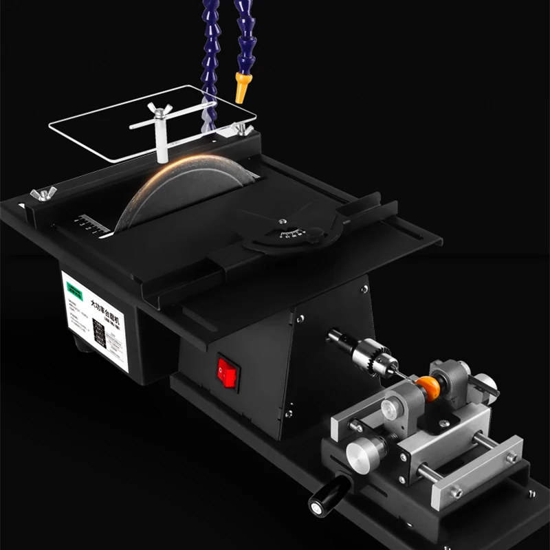 Imagem -02 - Multifuncional Jade Moagem e Máquina de Corte Pequena Mesa Moagem e Máquina de Gravura Serra de Mesa Jade Polimento t 2500w