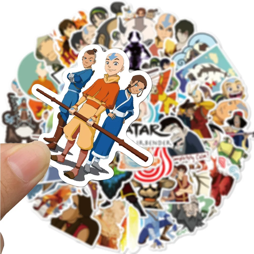 50PCS Anime Avatar The Last Airbender Stickers DIY Skateboard Guitar Laptop Motorcycle Luggage Classic Toy Sticker for Kid