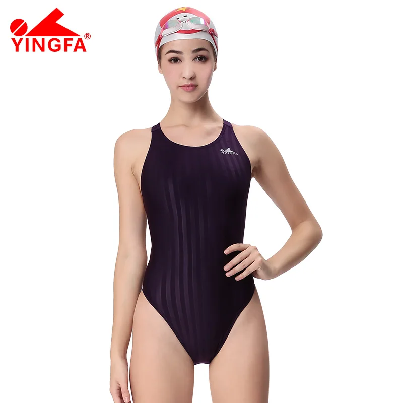 Yingfa 982 Fina Approved One Piece Training Competition Waterproof Chlorine Resistant Women\'s Swimwear Girl Swimsuit