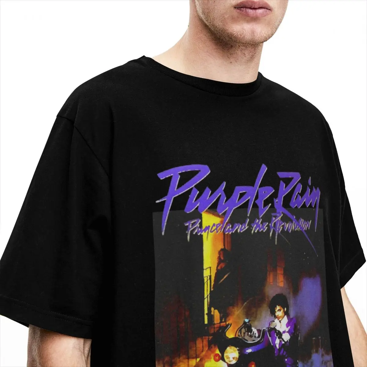 Princes Purple Rains T Shirt Summer Rock Band Vintage T Shirts 100% Cotton Harajuku Tshirt For Man Short Sleeve Casual Tees