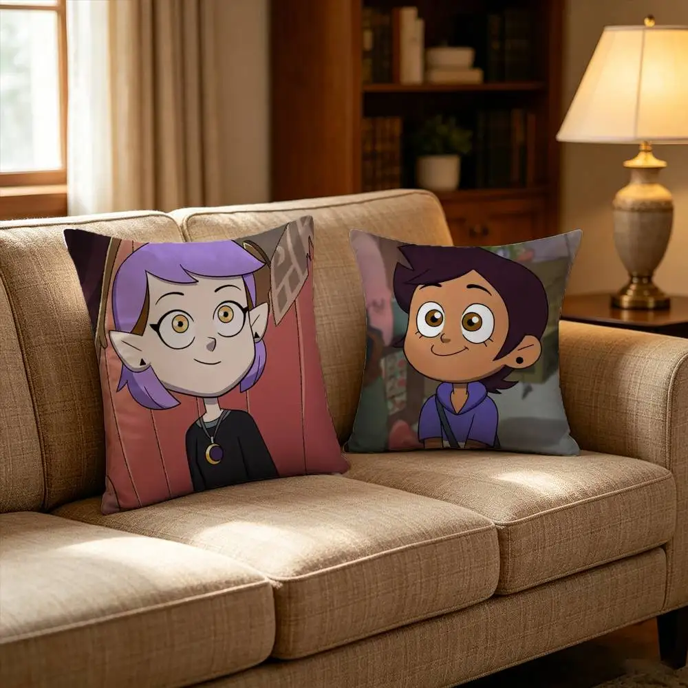 

Cartoon The Owl House Pillow Case for Sofa Living Room Home office Decor Protective Cover