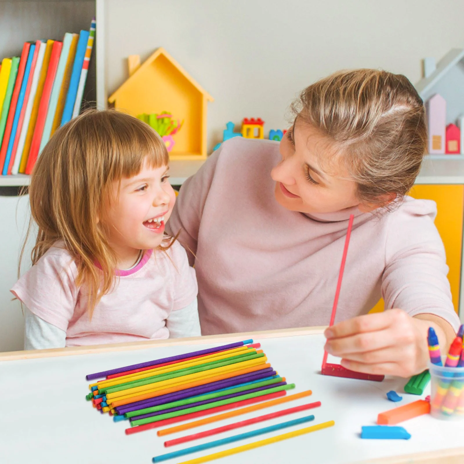 50 peças baquetas de música instrumentos para iniciantes baquetas de madeira hastes musicais ritmo para brinquedo infantil