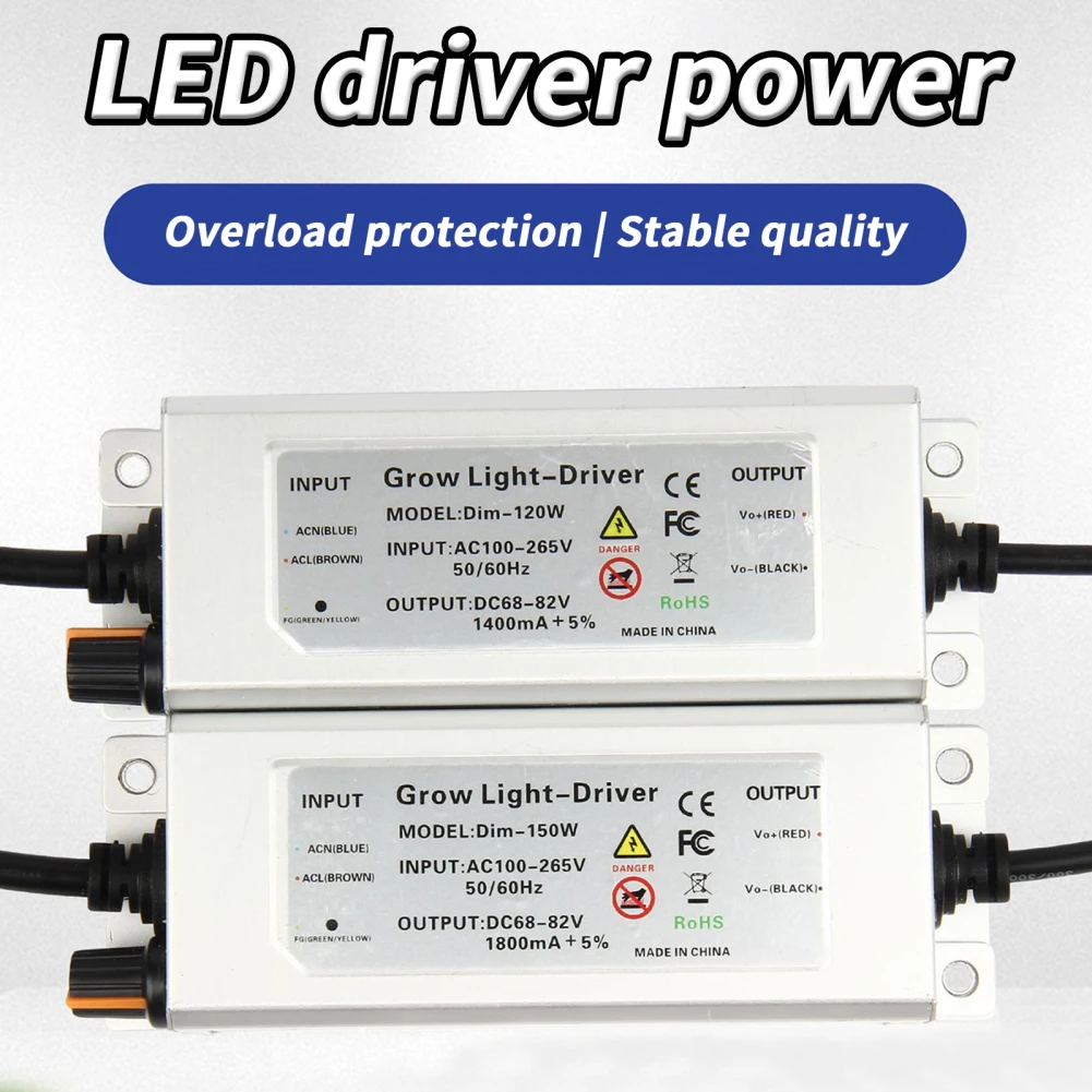 LED Power Supply 100W 150W Waterproof LED Power Supply Driver Input AC85-265V With Plug Low Voltage LED Transformer Driver