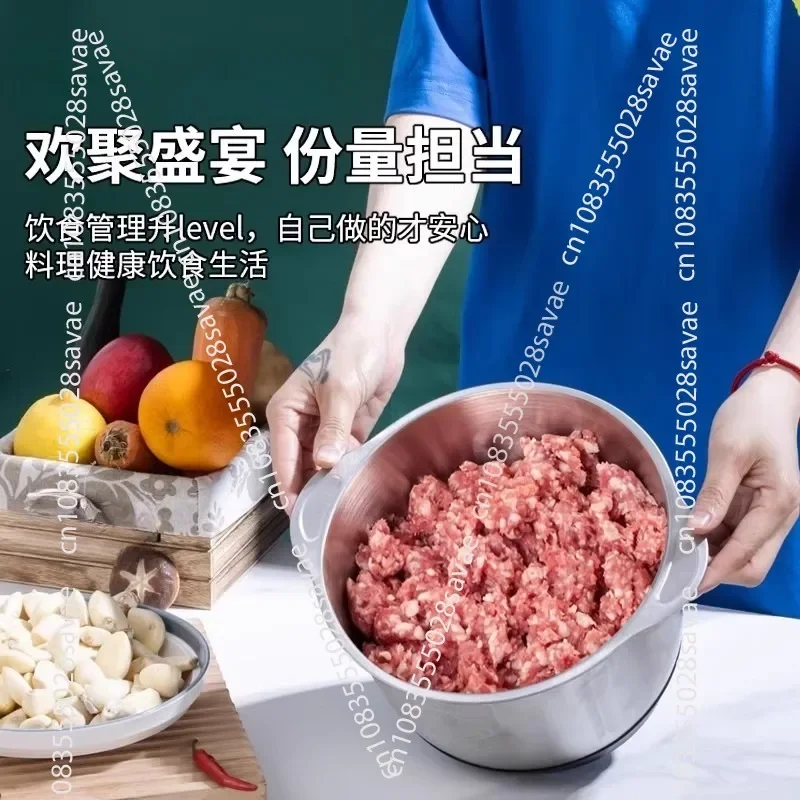 Household electric stirring multi-functional hand-held meat grinder, minced garlic complementary food cooking machine