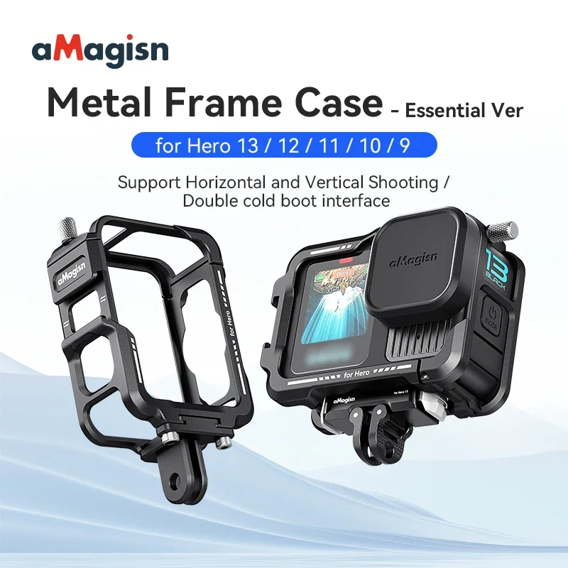 

Aluminum Alloy Housing Cage Protective Frame Case Metal Rabbit Cage for GoPro Hero 13 12 11 10 9 Camera Cage Rig Accessories