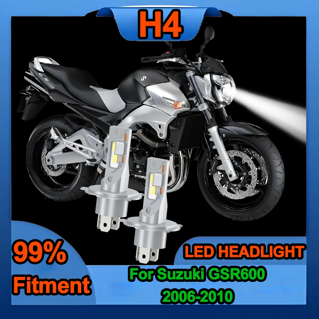 

1/2PCS H4 Motorcycle Headlight Bulb Mini Size 1:1 Original Design For Suzuki GSR600 2006-2009 2010 Plug-N-Play Moto Headlamp