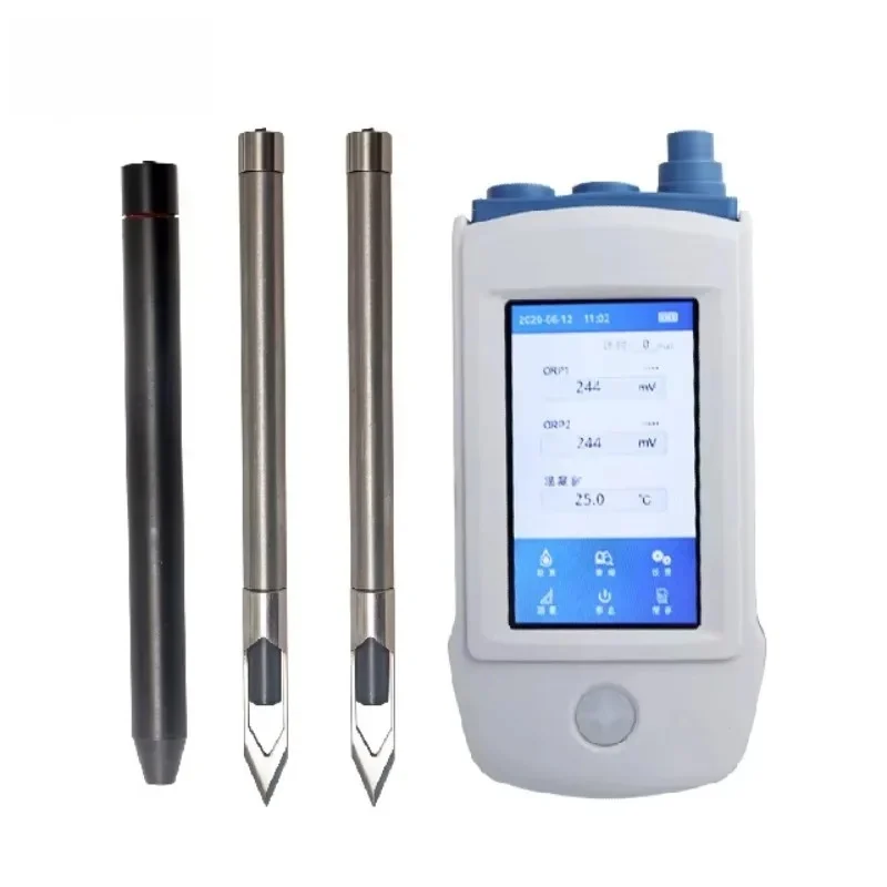 HotPortable SOIL ORP Meter Special ORP Electrode, Reference Electrode and Stainless Steel Hollow Rod Inserted Into the Soil ORP