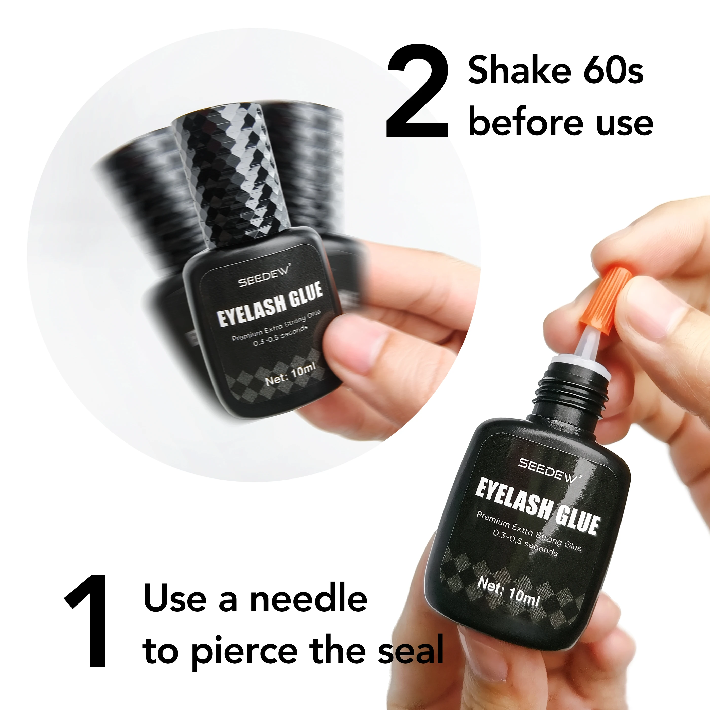 กาวติดขนตาปลอม SEEDEW 0.3-0.5 วินาที สำหรับต่อขนตา 10 มล. G05 พรีเมียม กาวติดแน่นพิเศษ ความแข็งแรงสูงมาก