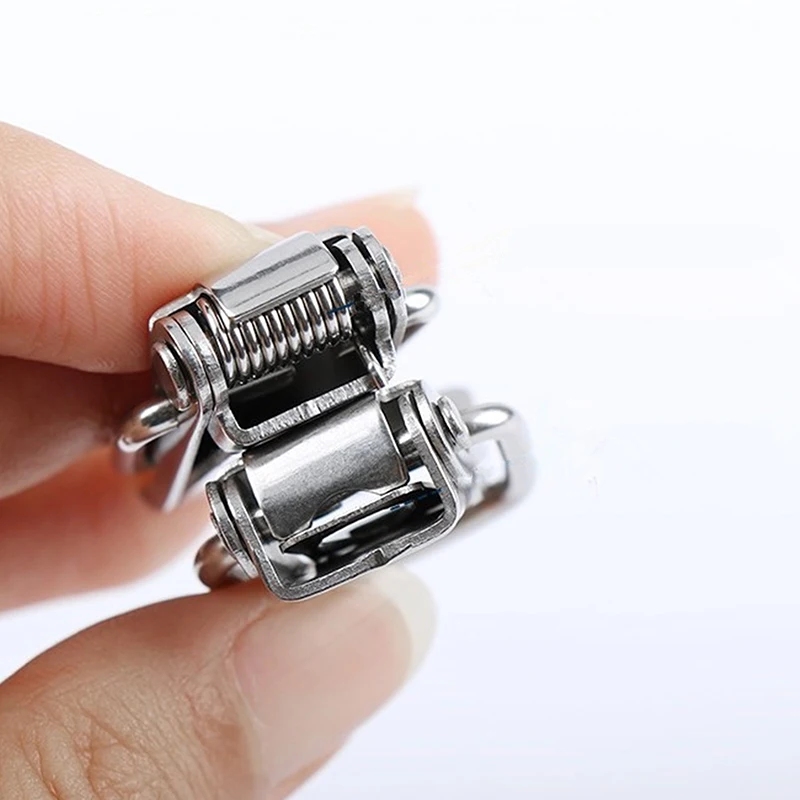 2PCS Stainless Steel Duck-mouth Buckle Vintage Mini Lock Chest Box Gift Suitcase Case Buckles Toggle Hasp Latch Catch Clamp DIY