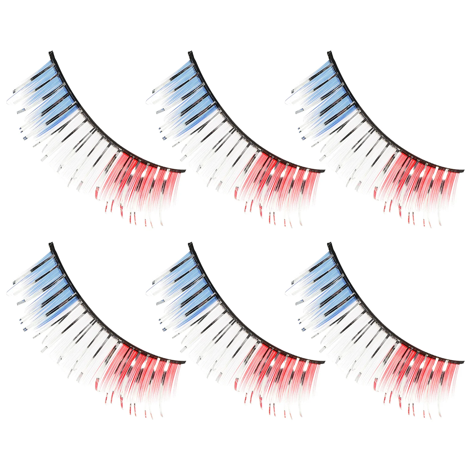 

3Pairs Fake Eyelashes Fiber Lightweight Colorful Halloween Performance Festival Eye Makeup Accessories Halloween Eyelashes
