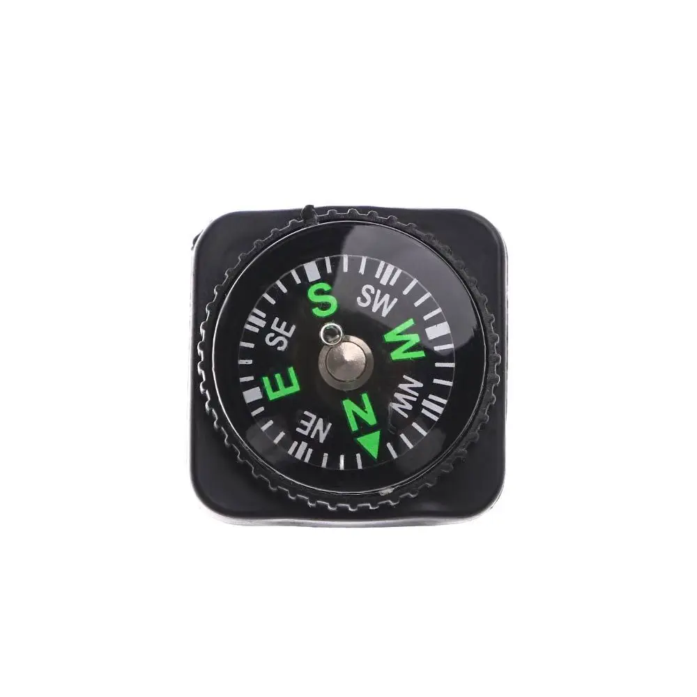 5pcs Emergency Tool Survival Mini Compass Portable Handheld Belt Buckle Hiking Travel