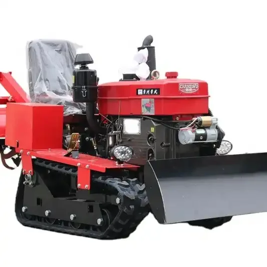 

Gear driven multifunctional agricultural tractor 35hp tracked micro diesel agricultural rotary tiller