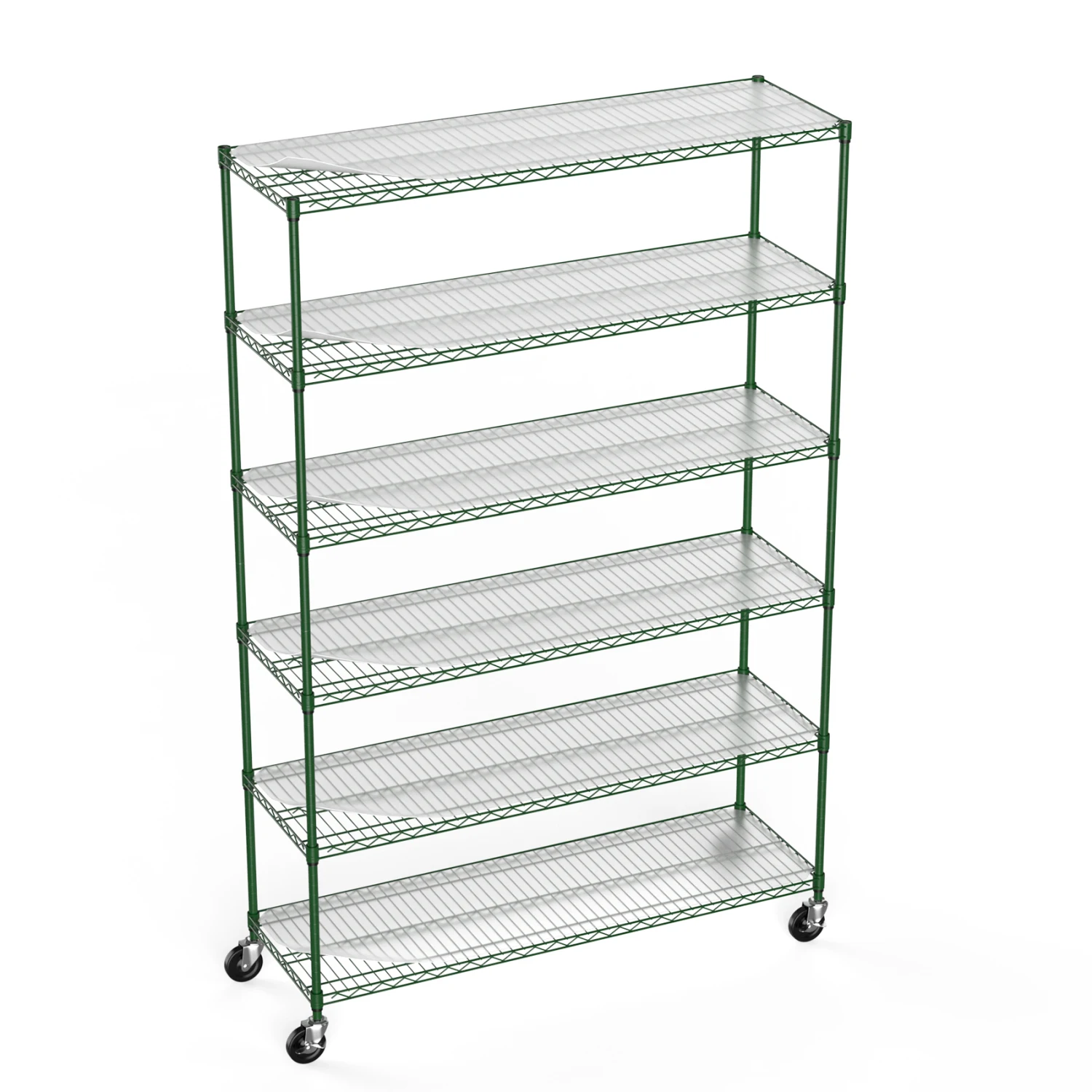 6 Tier Wire Shelving Unit, 6000 LBS Capacity, NSF Certified Metal Garage Storage Shelves, Adjustable Height, Heavy Duty Storage