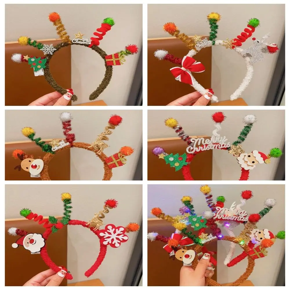 Haarschmuck Weihnachten Stirnband Frohe Weihnachten Haarband Weihnachtsmann Haarband Weihnachten Kopfschmuck Geweih Haarband Kostüm Requisite