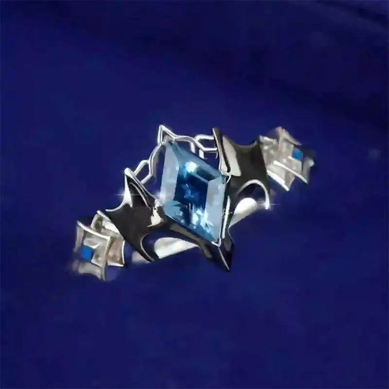 Original Doctor Impression Rings  Dottore Design Sandblasting Anime Game Peripheral COS Ring halloween regalos Doujin