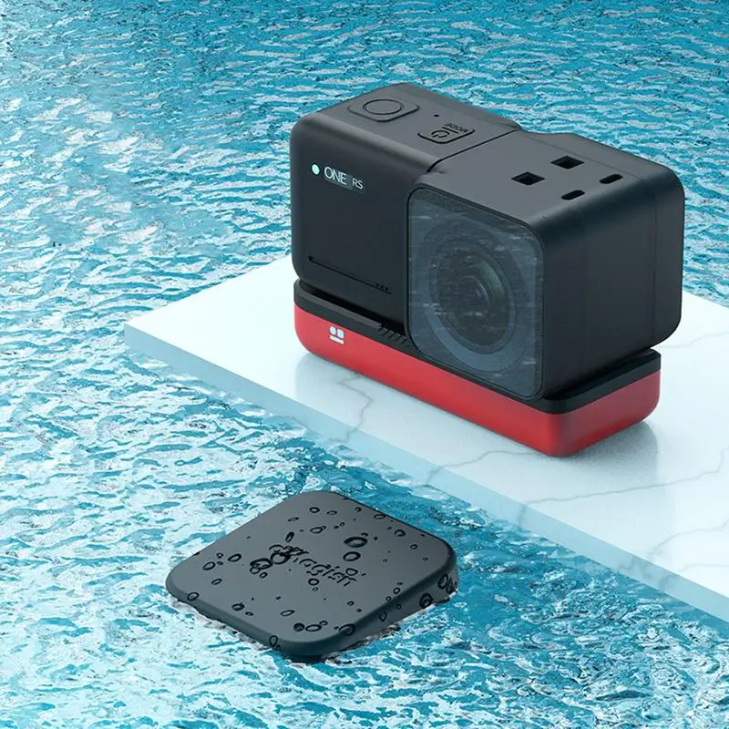 ForInsta360RS 4K Wide Angle Enhanced Lens Silicone Protective Sleeve Lens Cover Lens Protector Case Protection Accessories