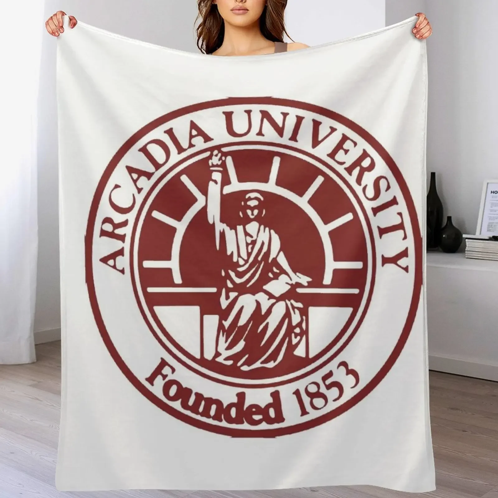 

arcadia university seal Throw Blanket Fashion Sofas Hair Sofas Soft Beds Blankets