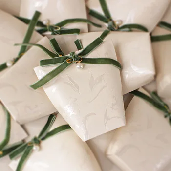 프렌치 브론징 캔디 박스, 결혼식 동반 선물 상자, 초콜릿 패키지 가방, 아기 및 어린이 생일 파티 장식