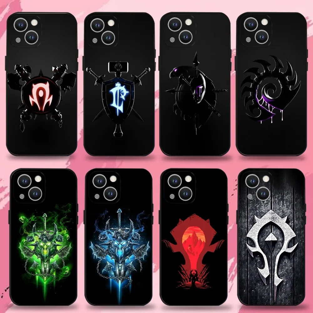 

The World of W-Warcraft Game Phone Case For iPhone 16,15,14,13,12,11 Plus,Pro Max,XS,X,XR,SE,Mini,8,7,Soft Silicone Black Cover