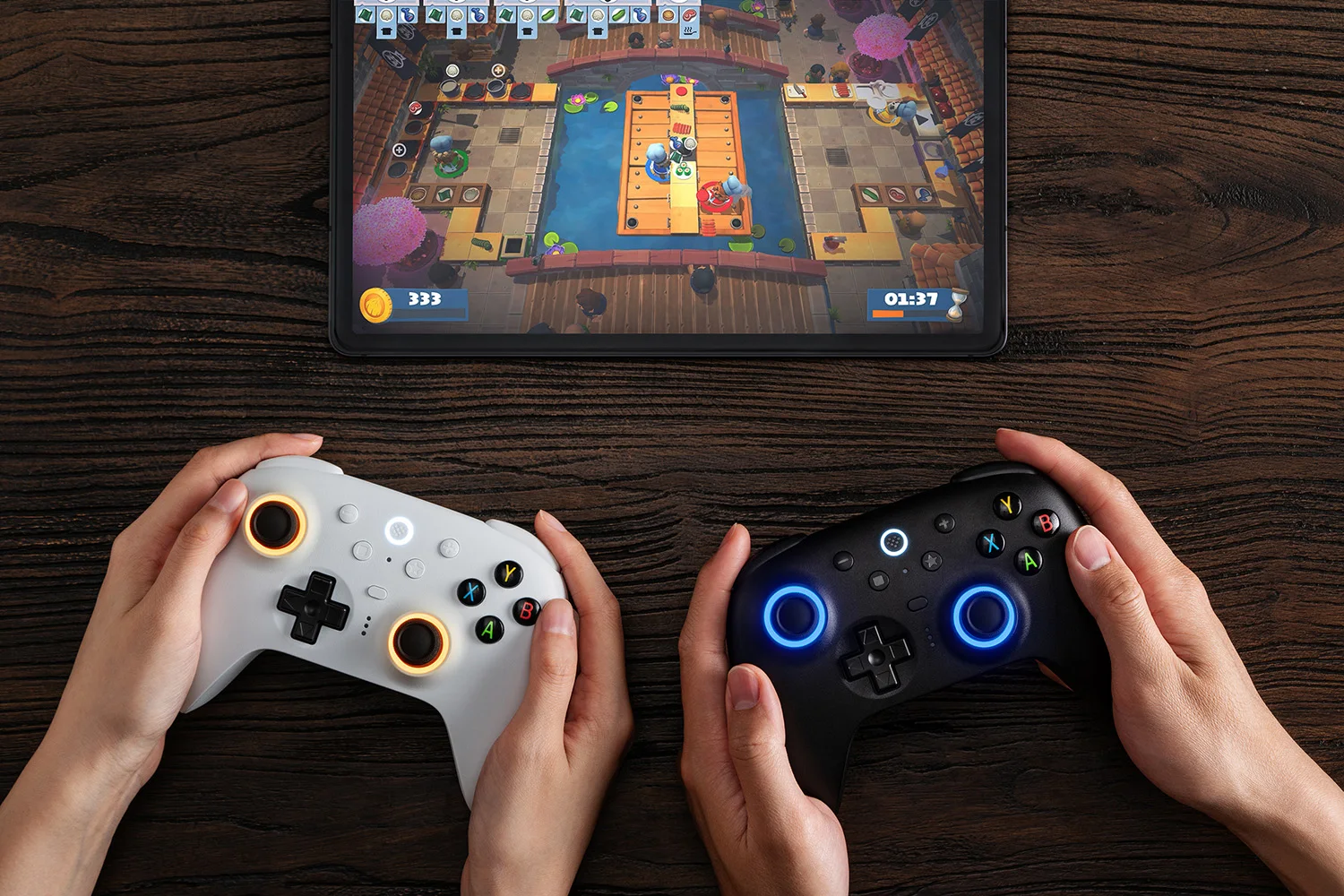 وحدة تحكم ألعاب لاسلكية 8BitDo Ultimate 2 لنظام التشغيل Windows 10/11 2.4G Gamepad TMR عصا التحكم مع قاعدة شحن لأجهزة Android PC Steam