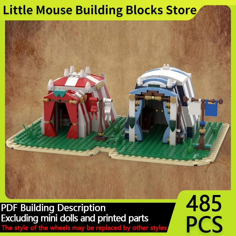 

Medieval Castle Model MOC Building Bricks Mobile Residence Tent Modular Technology Gifts Holiday Assemble Children Toys Suit