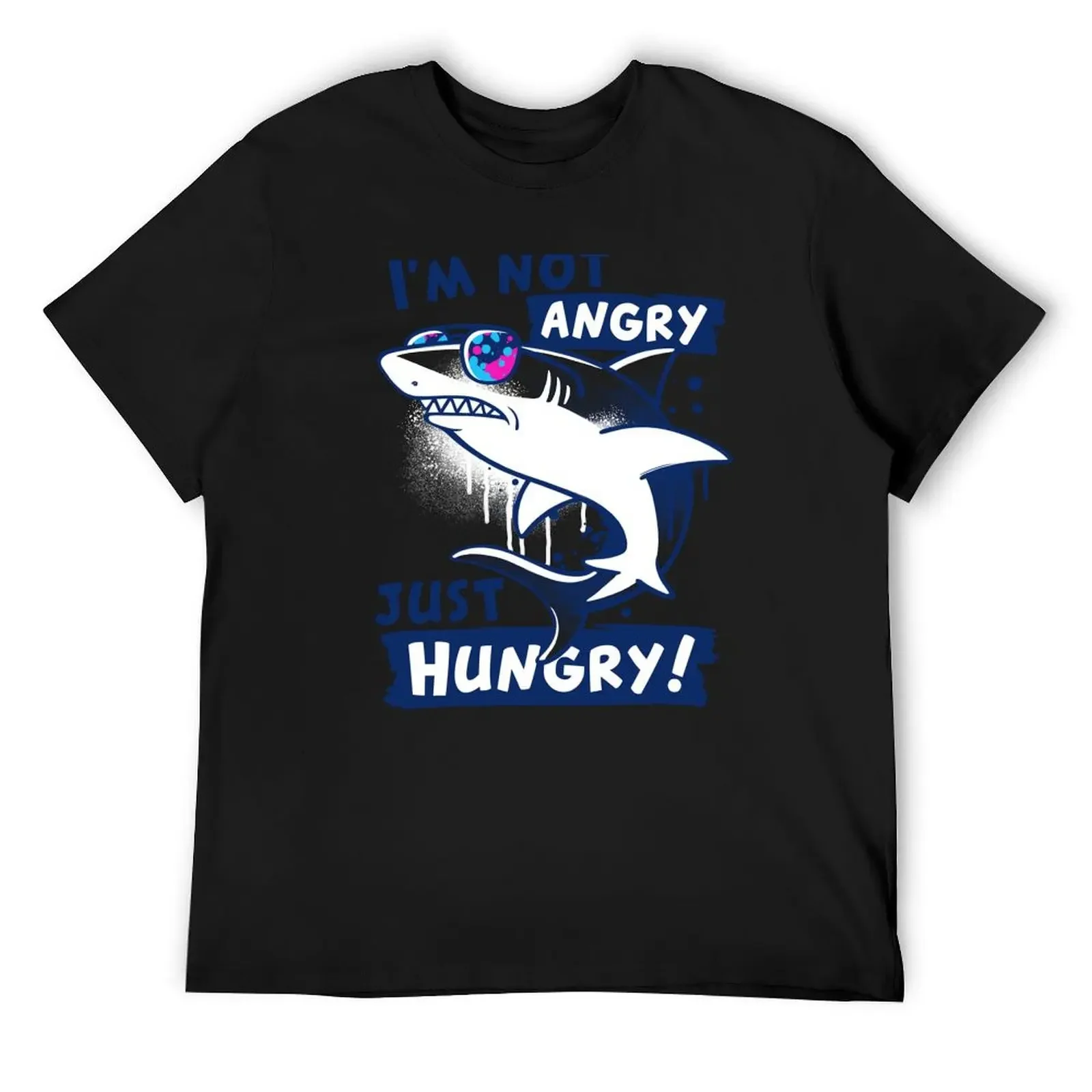 I'm not angry I'm just hungry shark T-Shirt Short sleeve tee heavyweights luxury clothes men