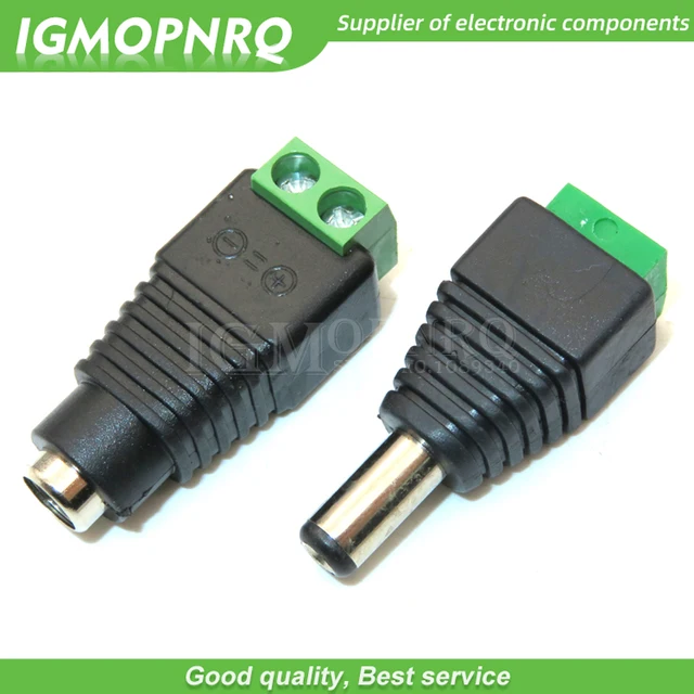5 sztuk wtyczka zasilania prądem stałym 5.5x2.1MM 5.5*2.5MM męski i żeński 12V 24V Jack Adapter złącze wtykowe CCTV 5.5x2.1 2.5