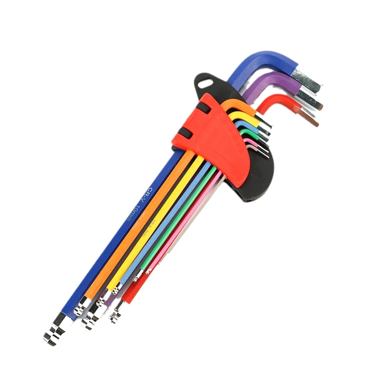 ABMO 9PCS Hex Key Set L Wrench Kit Long Arm Hex Key Set 1.5mm to 10mm Hexagon Spanner Hand Tools for Bicycle Repair