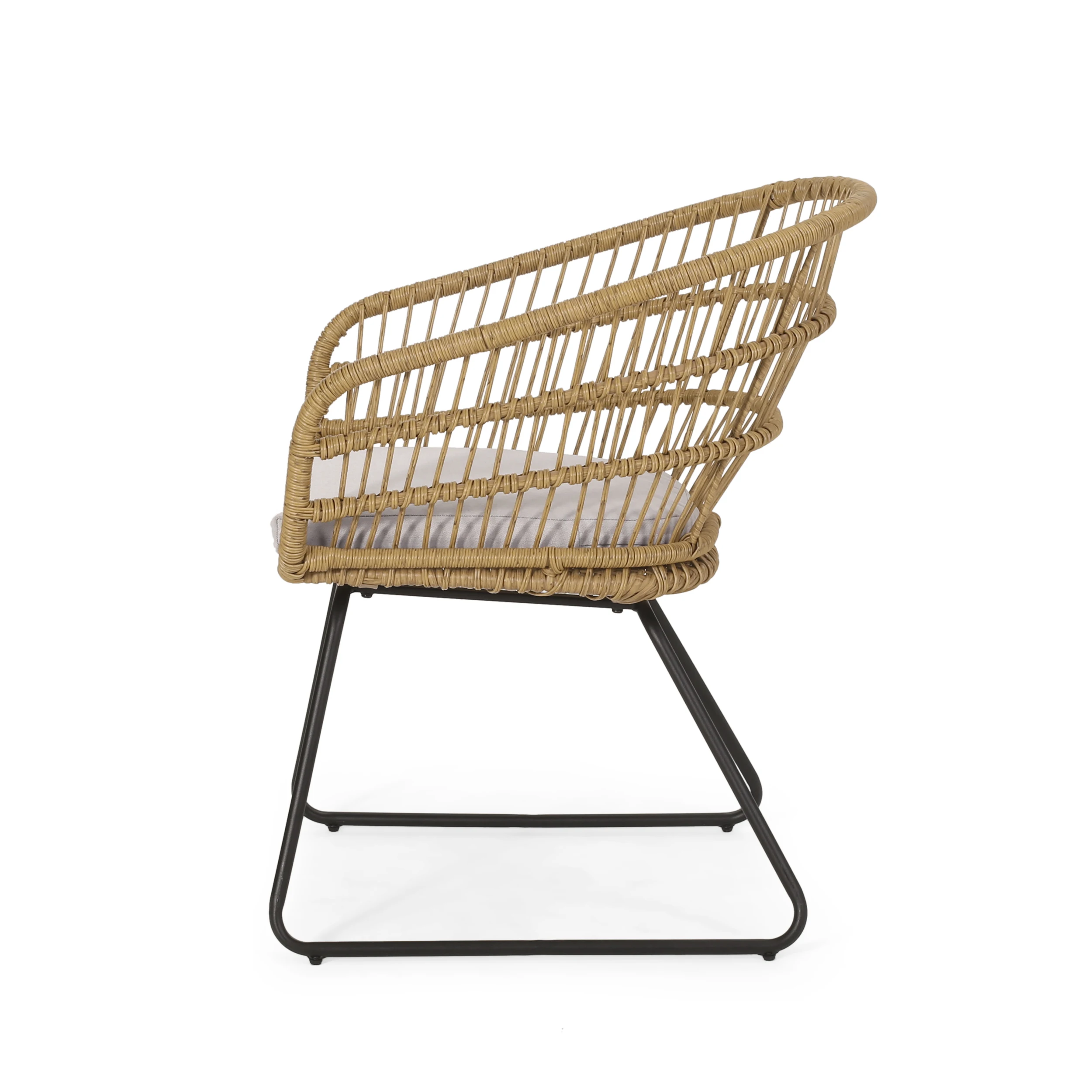 

2-Piece Wicker Patio Dining Chairs, Weather-Resistant Rattan Chairs with Soft Cushions for Outdoor & Indoor Bistro Spaces