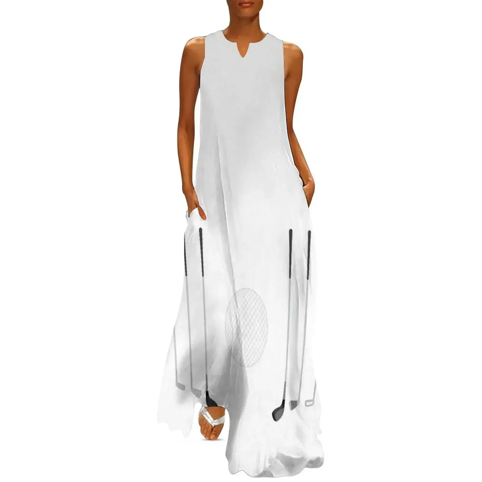 

Golf Clubs and Ball Long Dress Women's clothing women's clothing trend 2025 dresses for women 2025 party dresses women Dress