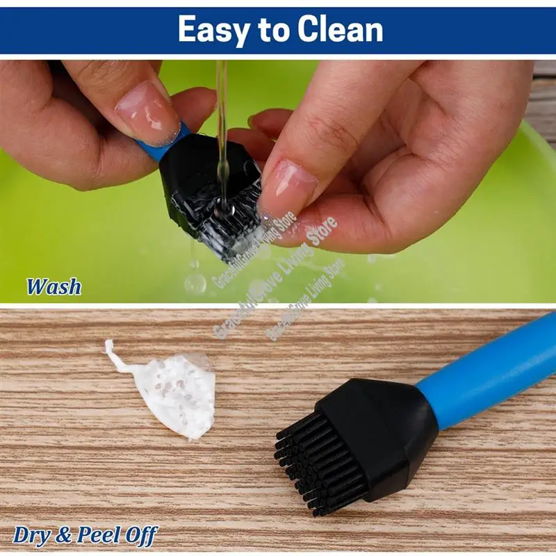 A26I-4 PCS Kit applicatore colla siliconica, set di pennelli per colla siliconica riutilizzabili Spalmatore colla per legno Spazzole in silicone per la lavorazione del legno