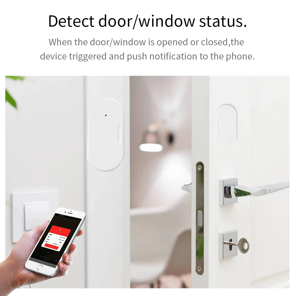 Tuya Smart Wifi /Zigbee sensore per porte e finestre Smart Life rilevatore aperto/chiuso allarme di sicurezza domestica intelligente funziona per Google Home Alexa