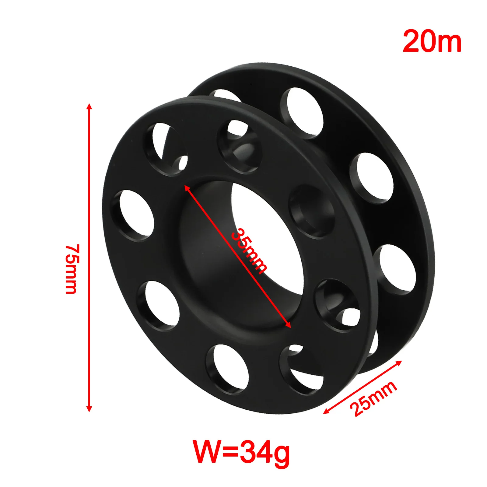 Buoy Diving Diving Handle 75*40mm 30m Finger Spool Essential Diving Tool User-Friendly Handling Compact Design