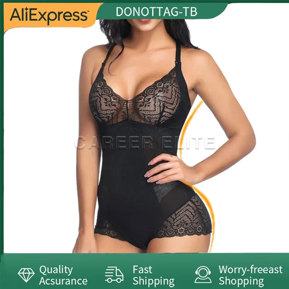 

Women Lace Sexy Underwear Black Bodysuit Tummy Control Shapewear Breathable and Comfortable Undergarment Lingerie Female Corset