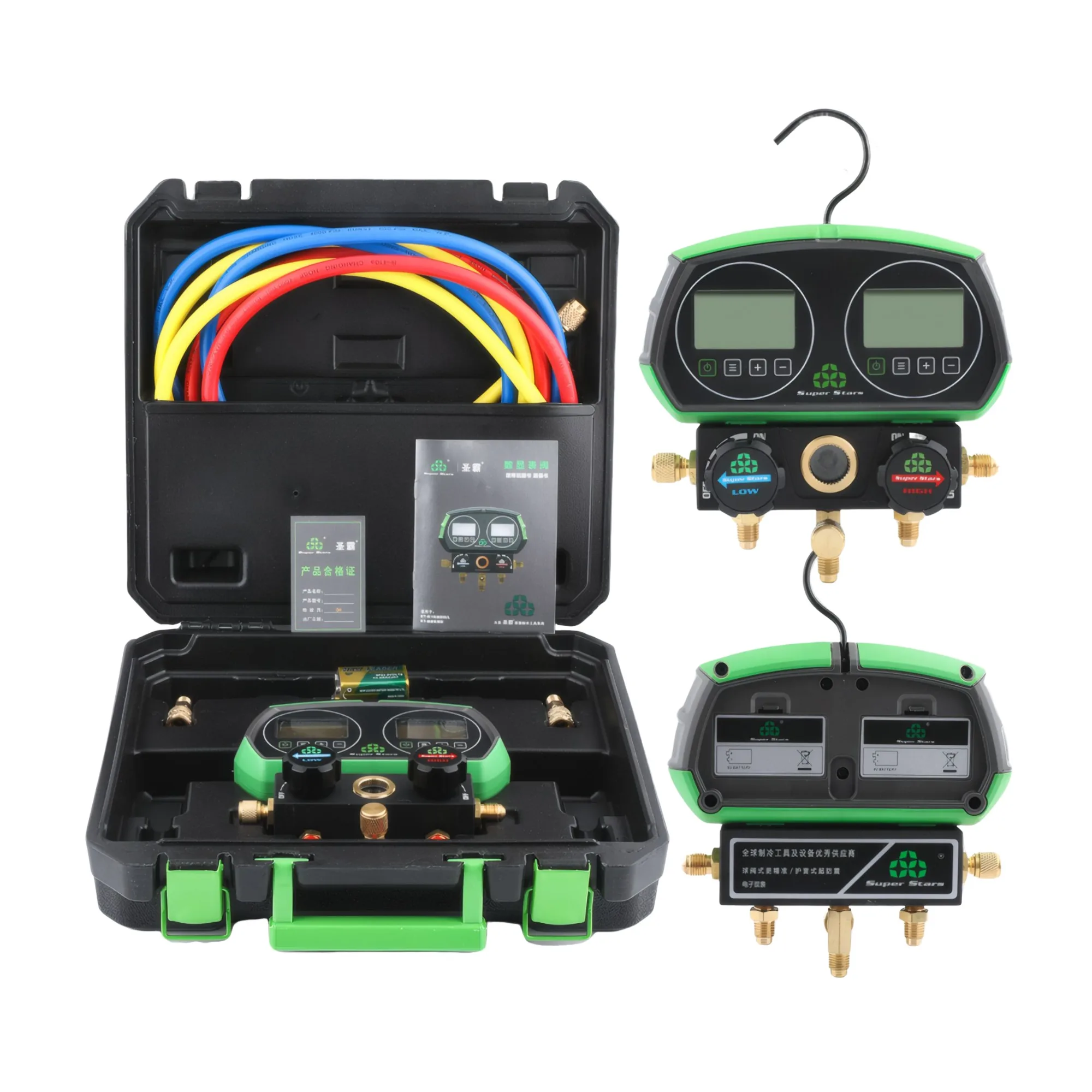 Ar condicionado fluoreto mesa dupla ST-B268D conjunto de refrigerante automóvel r134a ferramenta de enchimento líquido