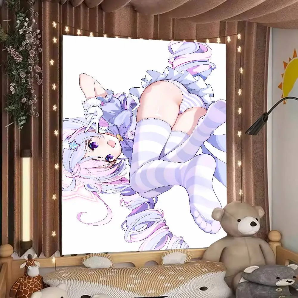 Kawaii Magical Girl Reisa Popular Blue Archive Gaming Tapestry Wall Hanging Decoration Aesthetic Background Cloth Birthday Gif