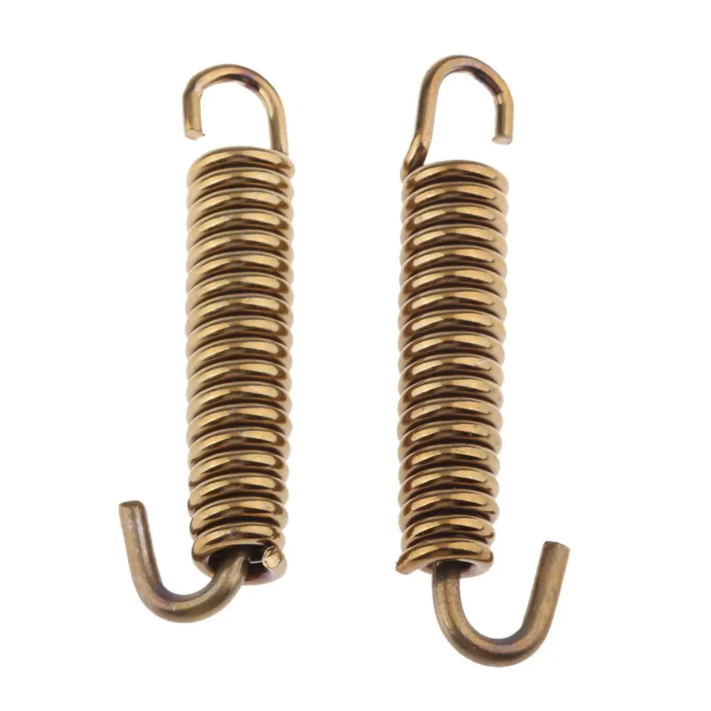 2Pcs 65mm Motorcycle Stainless Steel Exhaust Pipe Muffler Spring Hook Motorcycle Exhaust Pipe Muffler Spring Coil Hook