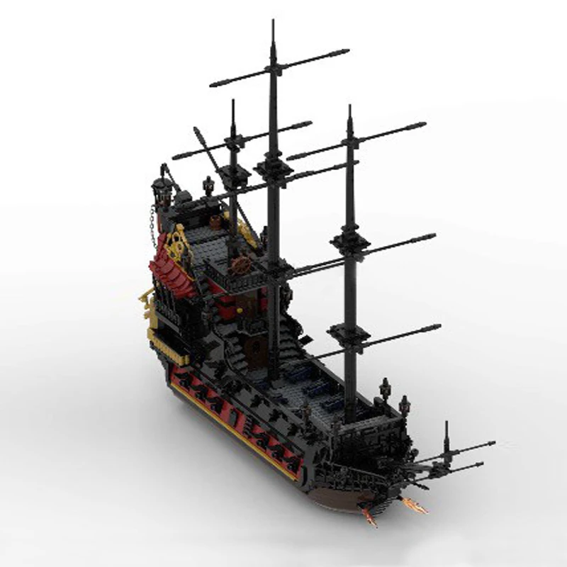 3490PCS medieval Pirate Series MOC Queen Anne's Revenge Pirate sailing ship model creative ideas child Toy birthday Gift blocks