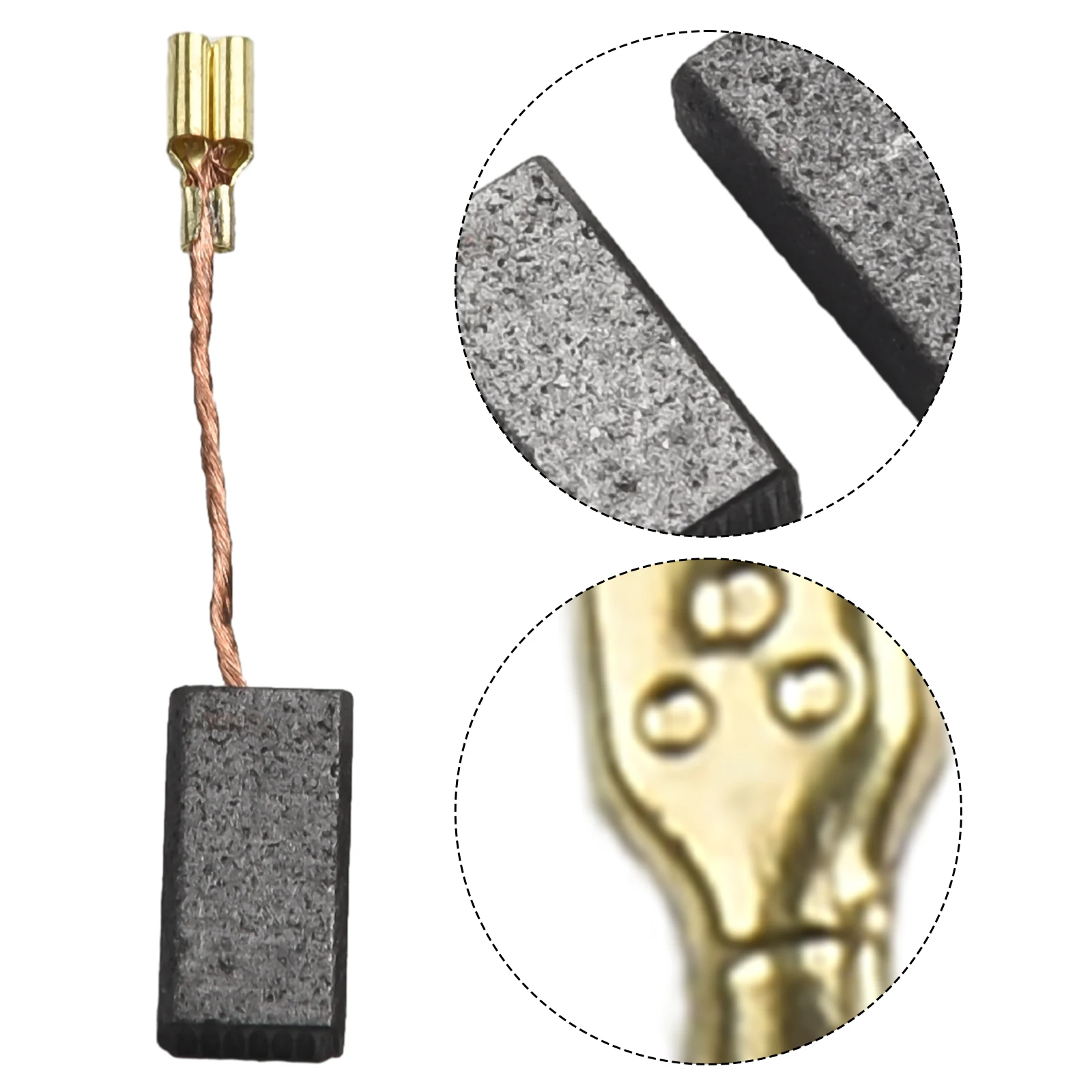 10 Uds herramienta eléctrica cepillo de carbón para amoladora angular Bosch taladro percutor eléctrico cepillos de grafito 15x8x5mm accesorios de herramientas