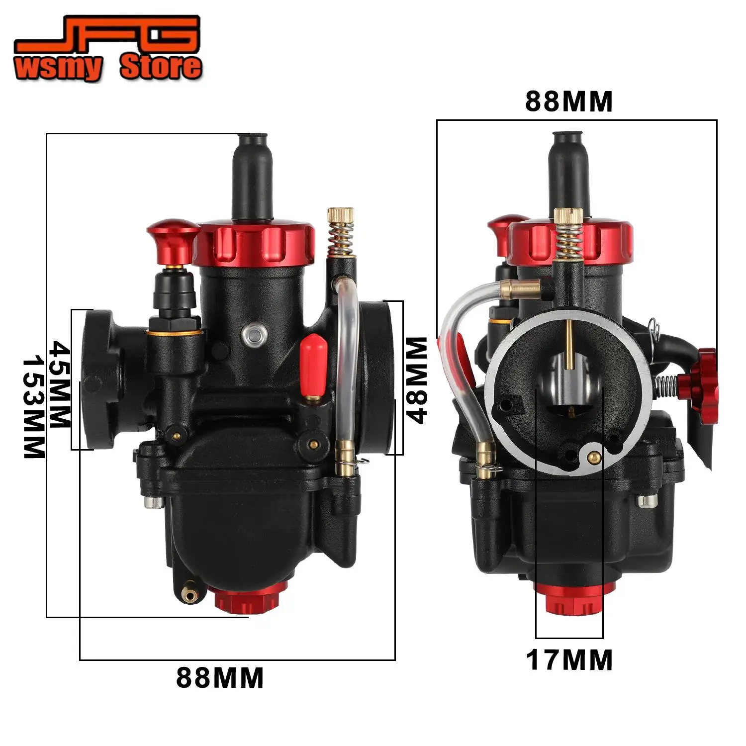 17/19/22/24/26/28mm Carburetor Motorcycles Accessories Engine PE Carburetors For Honda KTM SUZUKI KAWASAKI Surron Dirt Pit Bike