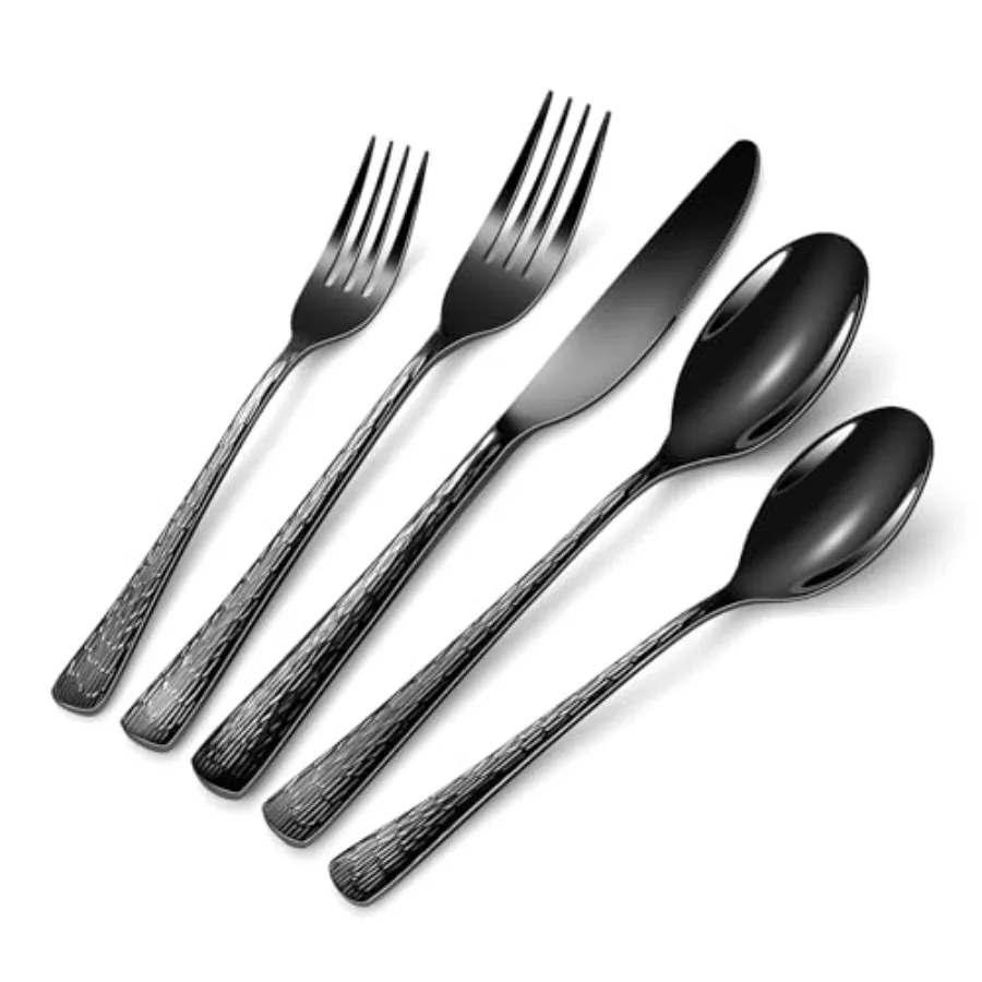 

30-Piece 18/10 Stainless Steel Silverware Set for 6 Dishwasher Safe Rust-Resistant Modern Flatware Set in Silver for Home Weddi